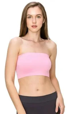 Spandex Plain Comfortable And Lightweight Non-Padded Strapless Tube Bra