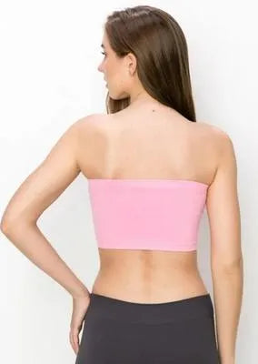 Spandex Plain Comfortable And Lightweight Non-Padded Strapless Tube Bra